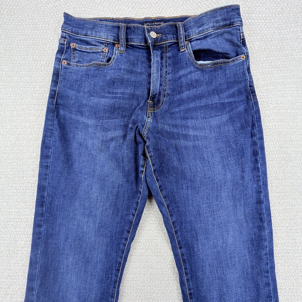 Lucky Brand 410 Athletic Straight Jeans Mens 32x34‎ Medium Wash Stretch Denim